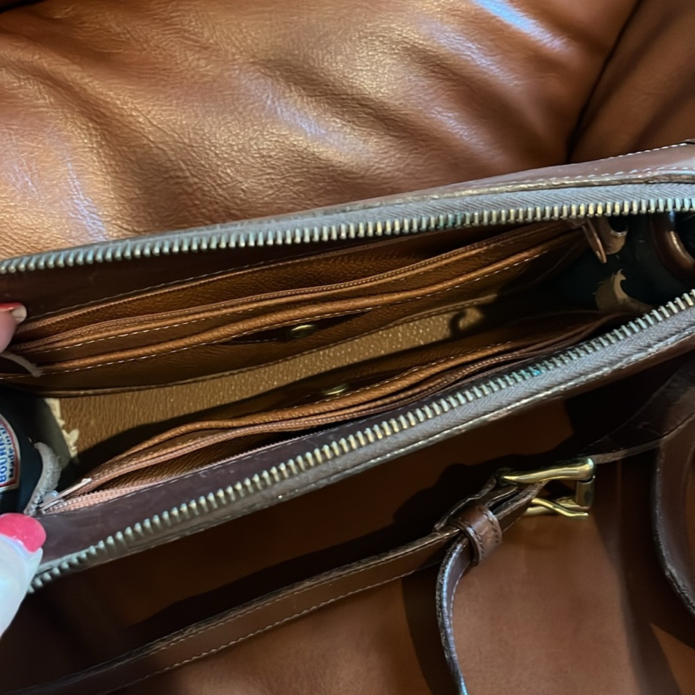 EUC Dooney & Bourke black brown leather long strap small crossbody - Picture 7 of 9